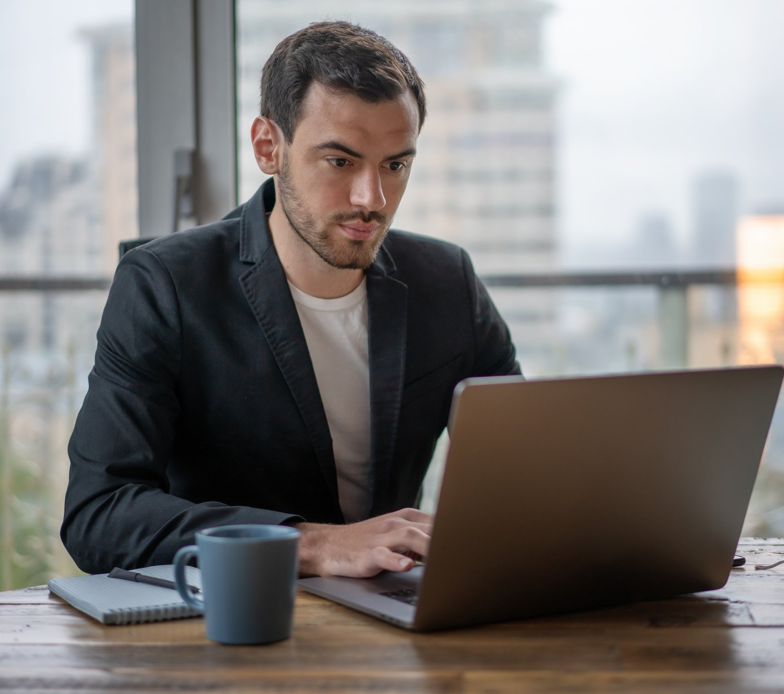 Man in office